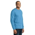 thumbnail image 3 of Port & Company LS 50/50 Cotton/Poly T-Shirt-6XL (Aquatic Blue), 3 of 5
