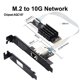 thumbnail image 5 of Adaptador de red LAN RJ45 M.2 a puerto único 10G Ethernet Gigabit Nic B Key M Key 10G/2.5G/1000M Ca Negro, 5 of 5