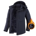 thumbnail image 5 of Letdown Mens Jackets, Hooded - Insulated Detachable Liner Windproof Cold Jacket Casual Thickened Fleece Zipper Up Lightweight Jacket for Men, 5 of 8