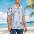 thumbnail image 5 of Daiia Blue Butterfly Hawaiian Shirt for Men Gentle Cotton Regular Short Sleeve Casual-XX-Large, 5 of 9