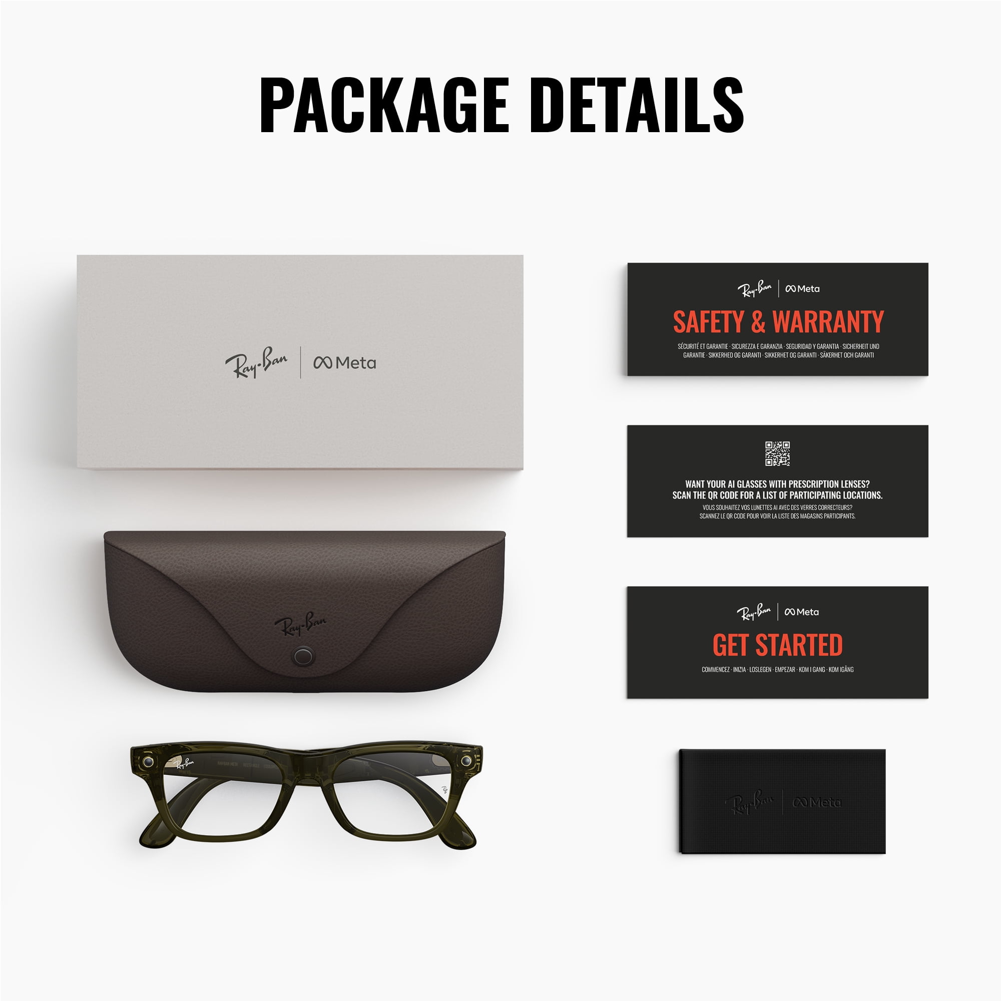 Ray-Ban Unisex Size 54 AI Smart Meta Gen 2 Blayzer Glasses with Charging Case, Matte Transparent Ice Gray/Clear