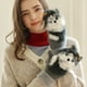 thumbnail image 3 of Guantes de peluche de animales de dibujos animados, guantes de invierno cálidos de piel de conejo tejidos para mujer, lindos guantes, 3 of 6