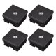 thumbnail image 1 of 4uds Inserciones para Cuadrados Tubos con M8 Rosca, para 1.5"x1.5" OD Cuadrado Tubo, Cuadrado Negro Plástico Tapón Rueda Inserción Silla Extremo Tapas Muebles Pata Tapón, 1 of 7