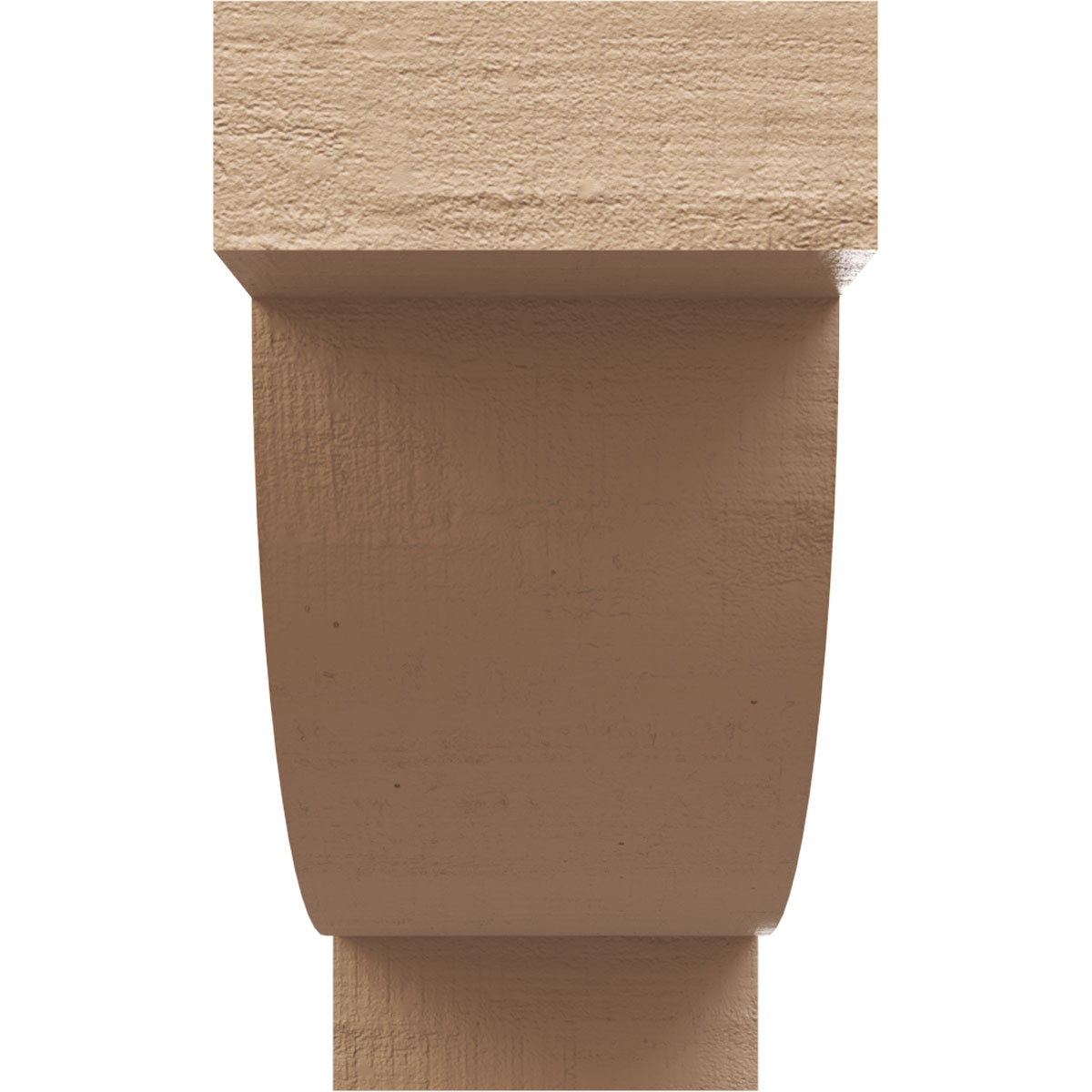 4"W x 12"D x 8"H Classic Alpine Rough Cedar Woodgrain TimberThane Corbel, Primed Tan