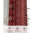 thumbnail image 6 of Red Boho Southwestern Sheer Curtains 84 Inch Length 2 Panels Set for Living Room/Bedroom, Farmhouse Aztec Tribe Ethnic Motifs Kitchen Curtains Grommet Semi-Sheer Curtains Window Treatments 42"x84"x2, 6 of 7