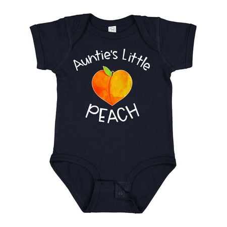 

Inktastic Auntie s Little Peach Cute Peach Heart Gift Baby Boy or Baby Girl Bodysuit