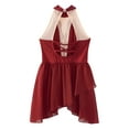 thumbnail image 4 of RUNQHUI Robe de Danse Lyrique pour Filles Enfants Sans Manches Dos Nu avec Strass Bordeaux 12, 4 of 5