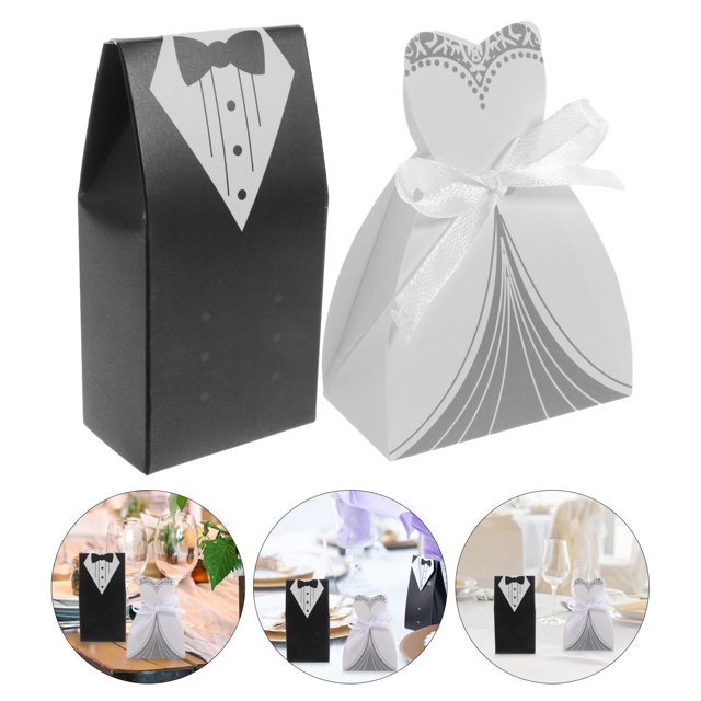 Houderco 100Ud Cajas Para Dulces De Boda En Colores Surtidos Para Detalles Elegantes Y Románticos