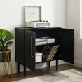 thumbnail image 4 of Crosley Furniture Everett Wood Accent Cabinet in Matte Black, 4 of 11
