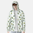 thumbnail image 4 of Balery Cute Avocado Yoga Men's Women's UPF 50+ Sun Protection Lightweight Hoodie Performance Long Sleeve Shirt for Fishing Running-Large, 4 of 9