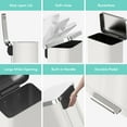 thumbnail image 4 of Qualiazero 20 Gallon Trash Can, Stainless Steel Step On Kitchen Trash Can, Matte White, 4 of 12