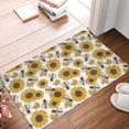thumbnail image 4 of Pofeuu Sunflowers and Bees Print Flannel Doormats Rug16"x24"Rug Washable Doormats Indoor Outdoor Rugs for Layered Front Door Mats, Porch, Kitchen, Entryway, 4 of 7