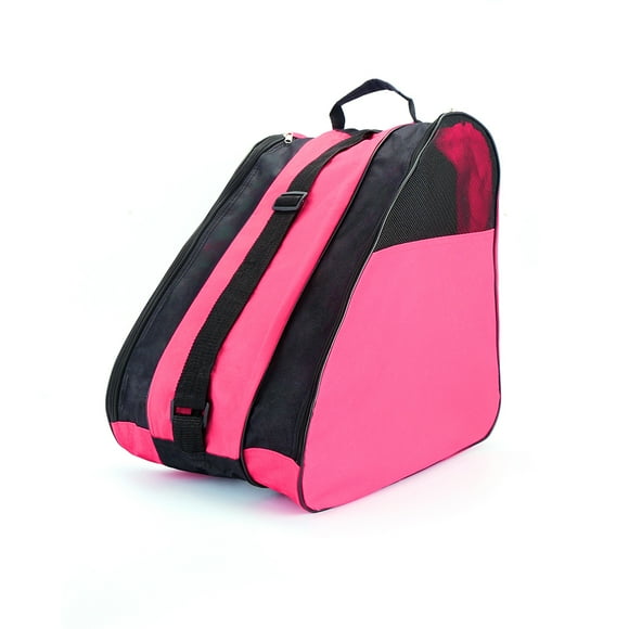 Yuarrent Bolsa de patín de ruedas transpirable Universal de 3 capas, bolsa de almacenamiento, gancho de Metal, bolsillo lateral, correa para el hombro, patinar Rosado Yuarrent OD022043-03