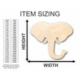thumbnail image 2 of Unfinished Wood Elephant Head Shape - Animal - Wildlife - Craft - up to 46" DIY 7" / 1/8", 2 of 3