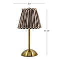 thumbnail image 3 of Sterling & Noble Home Brown Floral Rechargeable Table Lamp 11.89in, Cordless Dimmable LED Touch Lamp with Pleated Shade, 3 of 6