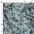 thumbnail image 2 of Soimoi Leaf Print, Silk Fabric, Decor Sewing Fabric by The Yard 42 Inch Wide,Decorative Fabric for Shirts Suits Ties, Green & Gray, 2 of 6