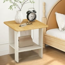 InsCrazy Nightstand Bedside Table Modern Concise Nightstand Compact Home Storage Cabinet Bedroom for Kitchen Bathroom Office Living Room