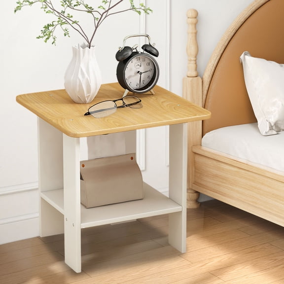 InsCrazy Nightstand Bedside Table Modern Concise Nightstand Compact Home Storage Cabinet Bedroom for Kitchen Bathroom Office Living Room