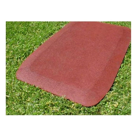 Rubber Wear Mats - 1.5 Inch Fanny Pads (2 Pack) - Playground Safety Flooring, Gym Equipment Pad, 23x38 Inch, Red