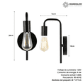 thumbnail image 2 of Lampara Pared Industrial Decorativa SKANDIGLOW Foco Incandecente 120V, 2 of 5