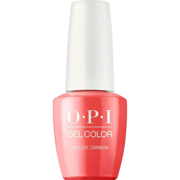 OPI GelColor, Live. Love. Carnaval, Esmalte de uñas en gel rojo, 0.5