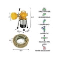 thumbnail image 2 of VEVOR 3/4"-4" Sectional Pipe Drain Cleaning Machine 400PRM Snake Cleaner Pipe Drain Cleaning Machine with 66' x 2/3'' Galvanize Cable Heavy Duty (Yellow Color), 2 of 9