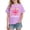 Purple, variant on Riecok 100th Day of School Shirts Boys Girls Crewneck Celebration Tees Funny Colorful Printed Short Sleeve Tops