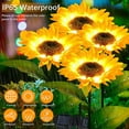 thumbnail image 4 of OriginalSourcing 4 Pcs Sunflower Solar Outdoor Lights Garden Stake Lights, Waterproof LED Solar Powered Lights for Patio Lawn Garden Yard Pathway Decoration, 4 of 8