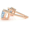 thumbnail image 2 of Aquamarine 5mm Heart Stud Earrings in 14k Rose Gold, 2 of 4
