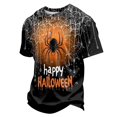 thumbnail image 6 of Halloween Shirts for Men Short Sleeve T-Shirts Pumpkin Bat All Over Pumpkin Print Novelty Spooky Holiday Tops Ginger M, 6 of 7