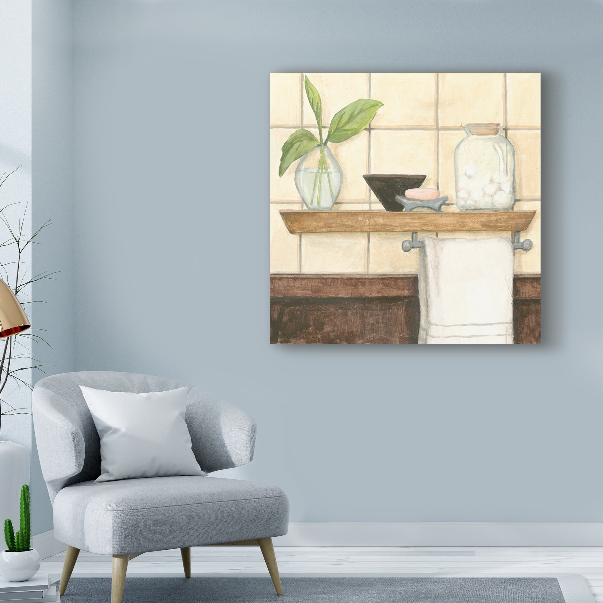 Trademark Fine Art 'Contemporary Bath IV' Canvas Art by Megan Meagher