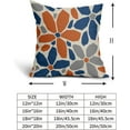 thumbnail image 5 of Blue Orange Grey Gray Pillow Covers 20x20 Set of 2 Geometric Art Flower Print Decorative Outdoor Pillowcases Abstract Floral Farmhouse Throw Cushion Case Decor for Couch Sofa Bed, 5 of 6