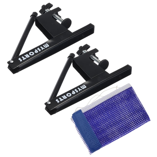Unique Bargains Filet de Tennis de Table Portable Ajustable jusqu'à 2,75 Pieds, Noir Bleu