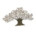 thumbnail image 6 of DecMode Brown Metal Indoor Outdoor Tree Wall Decor with Leaves, 6 of 9