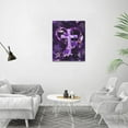 thumbnail image 5 of Christian Cross Wall Art Purple Flower Cross Hummingbird Pictures Wall Decor Religious Inspirational Canvas Painting Print Catholic Decor Artwork for Office Bathroom Bedroom Living Room Church 16"x20", 5 of 7