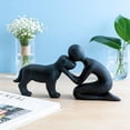 thumbnail image 5 of Usloyux Dog Figurines Decor, 3D Printed Dog Statues Memorial Gifts, Pet Lover Home Decor For Living Room Bedroom Office Shelf Display, Dog Themed Collectible Decorations, 5 of 6