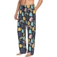 thumbnail image 3 of Mens Pajama Pants - Soft Sleep & Lounge Pants for Men, Cute Cat No.1081 Cuteness Casual PJ Bottoms Pants with Pockets, 3 of 5