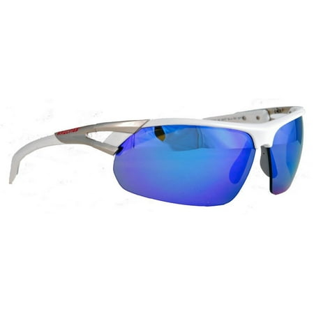 Rawlings 28 SPT Unisex Adult Sport Sunglasses Shades Wrap Blue Mirror 10220224
