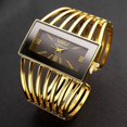 thumbnail image 3 of Elegante reloj de mujer con hebilla rectangular de alambre dorado Reloj de mujer de negocios, 3 of 4