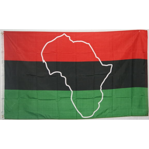 Afro American Map 3'X5' Flag Rough Tex® 100D