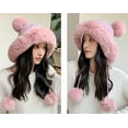 thumbnail image 6 of CoCopeaunt Women Cute Knit Hat Winter Fluffy Plush Lining Soft Warm Hats for Students Girls, 6 of 7