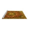 thumbnail image 2 of Ahgly Company Machine Washable Indoor Rectangle Medallion Yellow Traditional Area Rugs, 5' x 7', 2 of 4