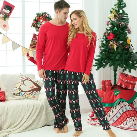 

Pajamas Blouse Sleepwear And Set Matching Christmas Tops Loungewear Family Men Print Daddy Pajamas Family Pants