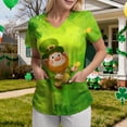thumbnail image 7 of felwors Womens Scrubs Plus Size St Patricks Day Shirts Shamrock Printed V Neck Short Sleeve Nursing Tops Pocket Nurse Uniform (Green, L), 7 of 7