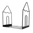 thumbnail image 4 of Iron Bookend Decorative Book Stand Chic Book Stopper for Home Office (Black), 4 of 8