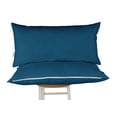 thumbnail image 1 of Vargottam Indoor/Outdoor Polyester Fabric Lumbar Pillow With Insert, All-Weather Waterproof Decorative Throw Pillow for Patio Furniture-Set of 2 - Navy Blue, 1 of 7