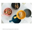 thumbnail image 1 of Maoww Ceramic Salad Bowl Handled Solid Color Adorable Washable Cute Home Breakfast Dinner Soup Fruit Bowls Tableware Black, 1 of 8