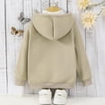 thumbnail image 4 of EnJoCho Kids Zip Up Cotton Jacket Plain Fleec𝖾 Warm Hooded Coat Pockets Boys Girls Ribbed Cuffs Long Sleeve Outwear Winter Windproof Thermal Outerwear Coats, 4 of 8