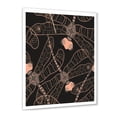 thumbnail image 2 of Designart 'Dragonflies With Folk Art Seamless Pattern' Bohemian & Eclectic Framed Art Print, 2 of 4