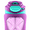 Purple, variant on ZULU Torque 16 fl oz Gray and Green Plastic Water Bottle with Straw Lid